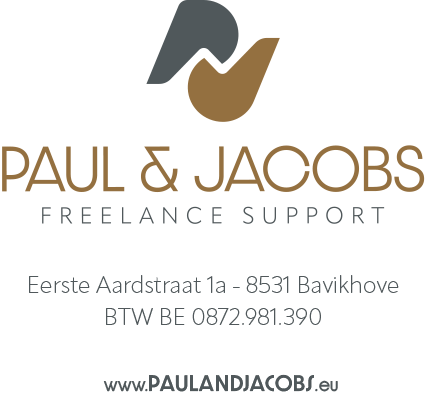 Paul & Jacobs bedrijfsinformatie
Freelance administratieve dienstverlening
Freelance financiële dienstverlening